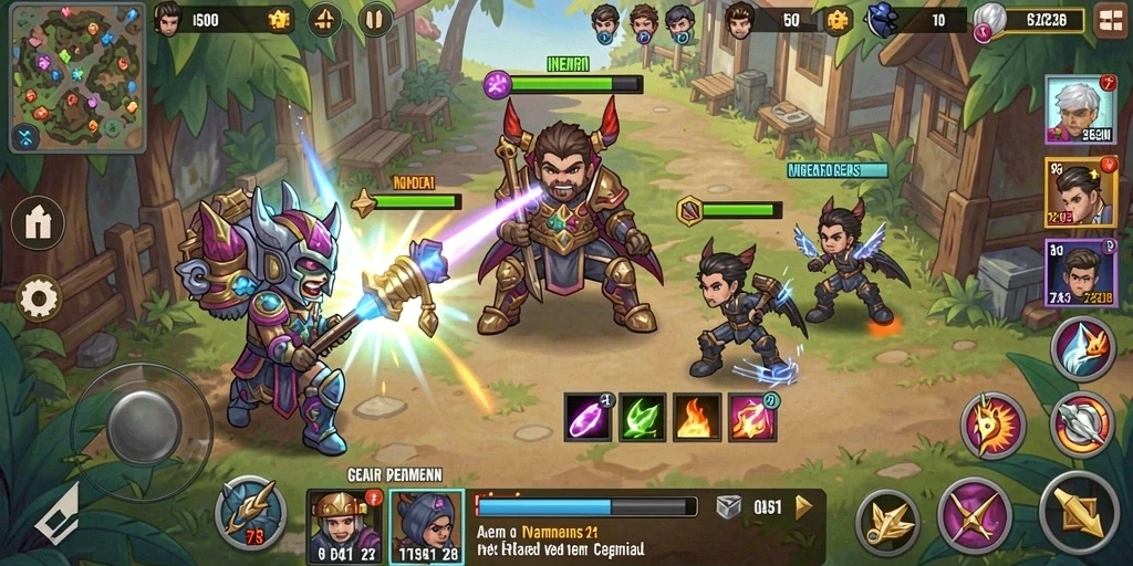 Screenshot menunjukkan tampilan antarmuka permainan yang menarik.