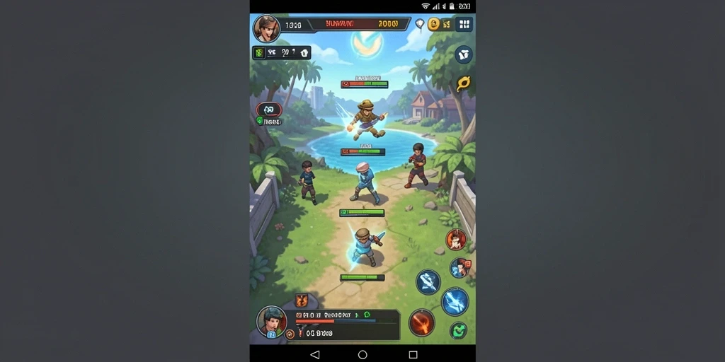 Screenshot menunjukkan tema petualangan yang menarik.